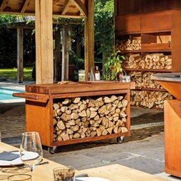 OFYR Mise en Place Table Corten 135 PRO | Teak Wood