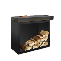 OFYR Butcher Block Storage 90 Black Ceramic Dark Grey