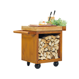 OFYR Mise en Place Table Corten 65 PRO  Teak Wood