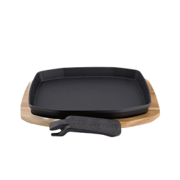 The Bastard Sizzling Plate & Holder Cast Iron M/C