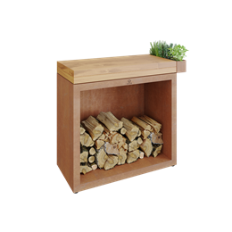 OFYR Butcher Block Storage 90 Corten Teak Wood