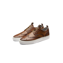 Grenson | Sneaker 3 | Herresko Tan Handpainted Brogue