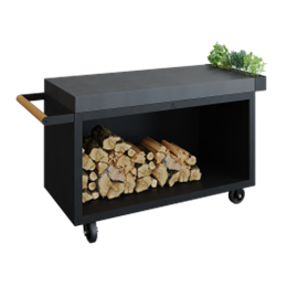 OFYR Mise en Place Table Black 135 PRO | Ceramic Dark Grey 