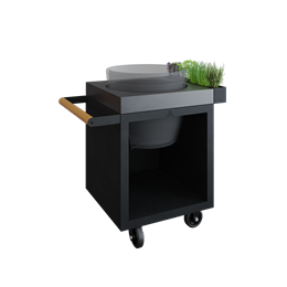 OFYR Kamado Table 65 Black PRO Concrete BGE