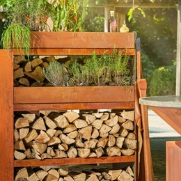 OFYR Wood Storage Corten Cabinet 